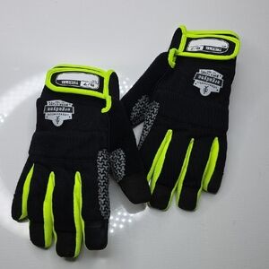 Black and Neon Yellow Work Gloves